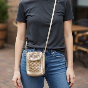 Co Lab Gold Cross Body Bag NWOT